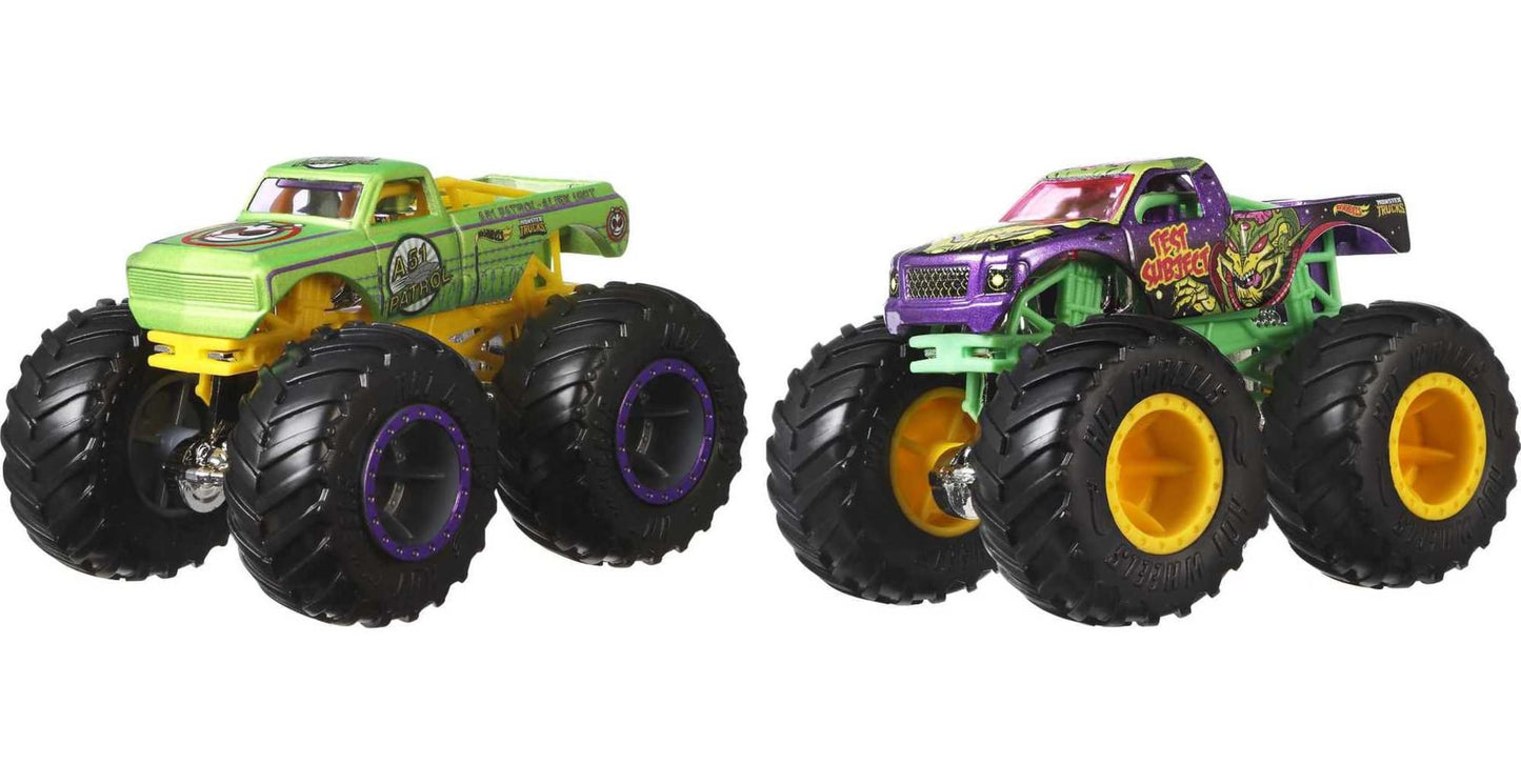 Hot Wheels Monster Trucks Veh¨ªculo de Juguete Paquete Sorpresa de 2 Autos Escala 1:64